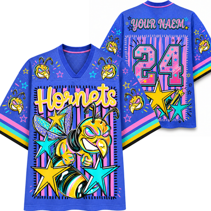 Chaotic Club Mascot Neon Striped School Pride Game Day Mesh Jersey