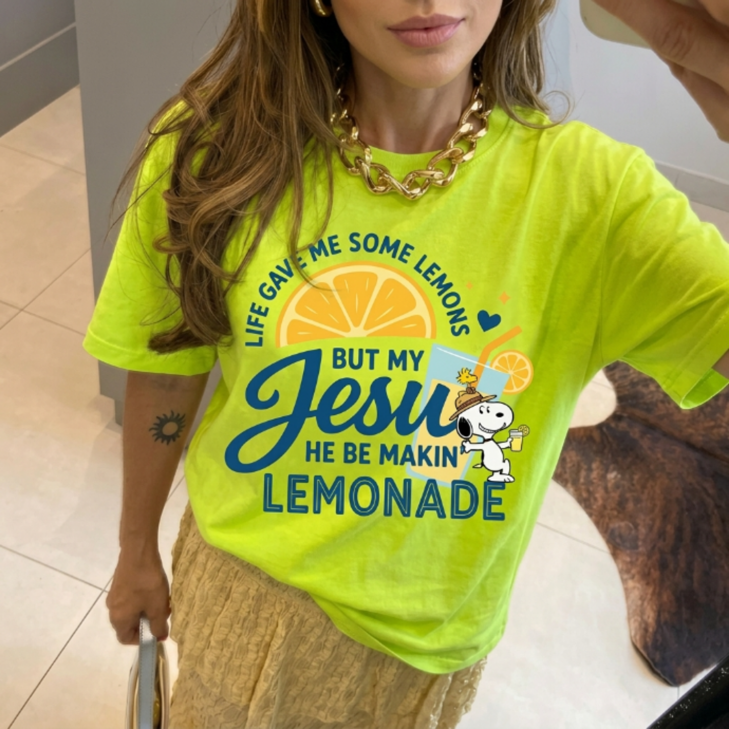 ChaoticClub Jesus Makes Lemonade Neon T-shirt