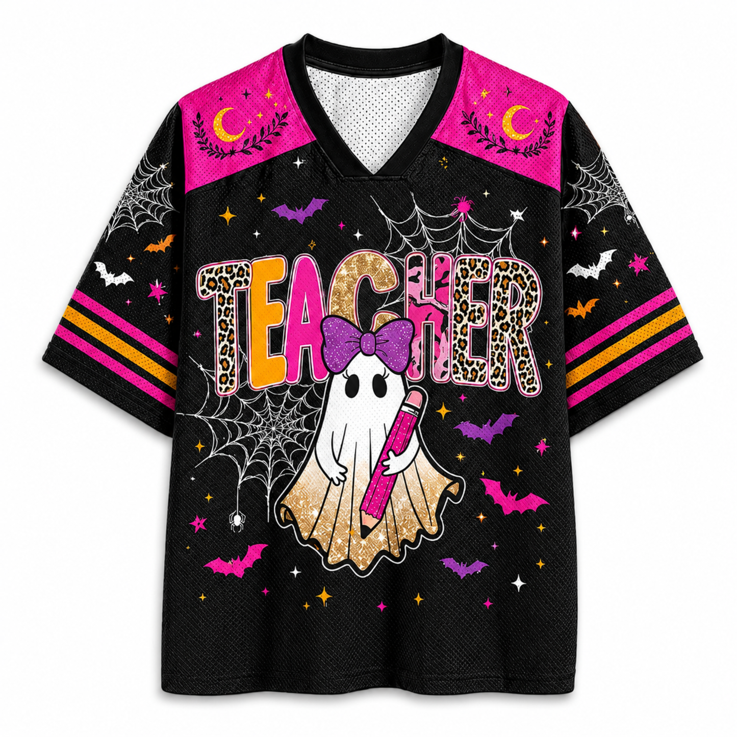 Chaotic Club Preppy School Staff: Teacher, Para Hallowwen Boo Mesh Jersey