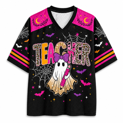 Chaotic Club Preppy School Staff: Teacher, Para Hallowwen Boo Mesh Jersey