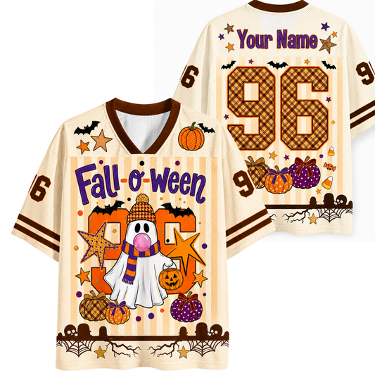 Chaotic Club Fall-o-ween Ghost Blowing Bubble Mesh Jersey