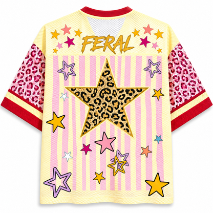 ChaoticClub Peace Sign Pink Raccoon Bubble Mesh Jersey