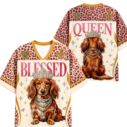 ChaoticClub  Blessed Glam Dachshund  Leopard Mesh Jersey