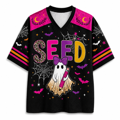 Chaotic Club Preppy School Staff: Teacher, Para Hallowwen Boo Mesh Jersey