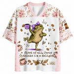 ChaoticClub First of All Jesus Thinks Im A Delight Frog Coffee Mesh Jersey