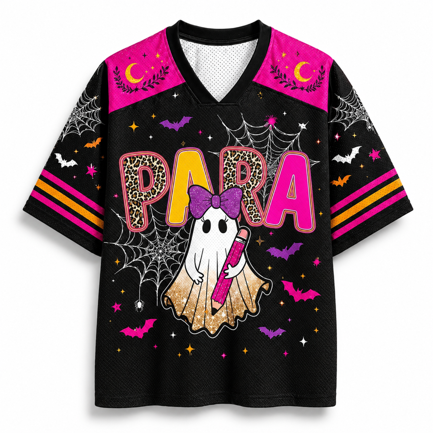 Chaotic Club Preppy School Staff: Teacher, Para Hallowwen Boo Mesh Jersey