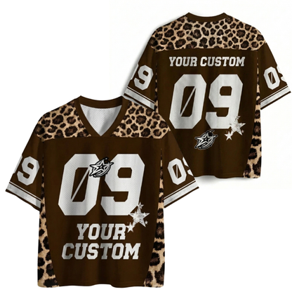 ChaoticClub Personalized Leopard Stars Mesh Jersey