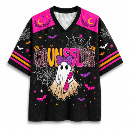 Chaotic Club Preppy School Staff: Teacher, Para Hallowwen Boo Mesh Jersey