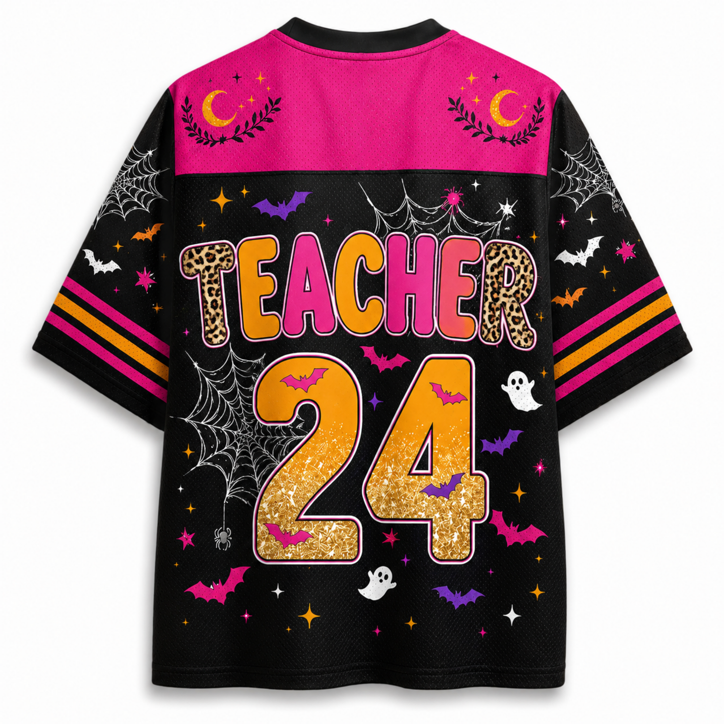 Chaotic Club Preppy School Staff: Teacher, Para Hallowwen Boo Mesh Jersey