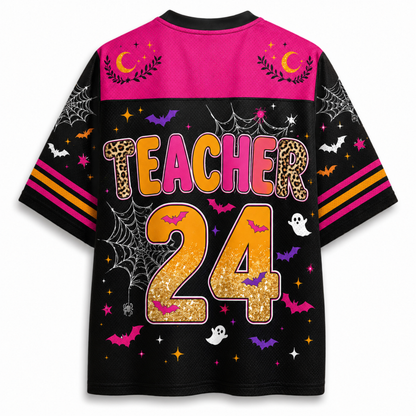 Chaotic Club Preppy School Staff: Teacher, Para Hallowwen Boo Mesh Jersey
