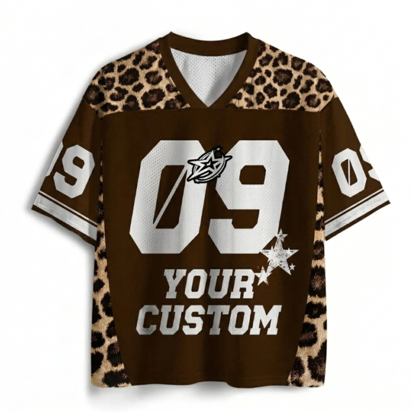 ChaoticClub Personalized Leopard Stars Mesh Jersey