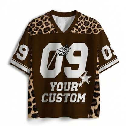 ChaoticClub Personalized Leopard Stars Mesh Jersey