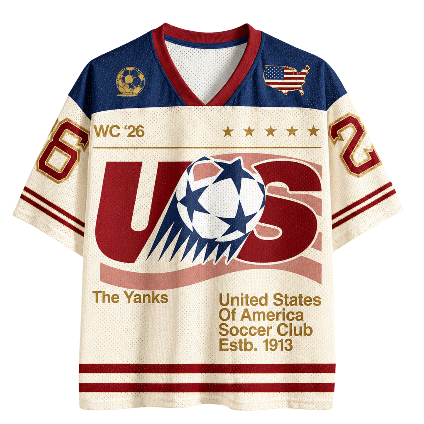 ChaoticClub 1913 United States Soccer 90s Mesh Jersey
