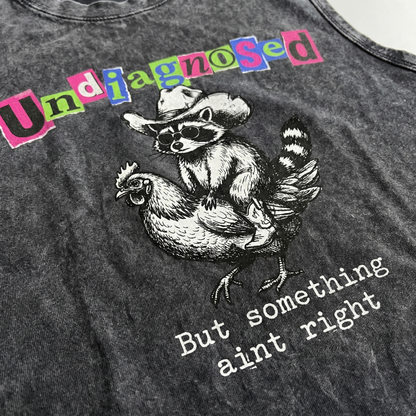 ChaoticClub Undiagnosed Racoon Chicken Wash Tanktop