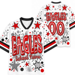 ChaoticClub Mascot Neon School Name Floral Mesh Jersey