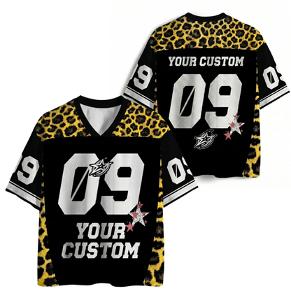 ChaoticClub Personalized Leopard Stars Mesh Jersey