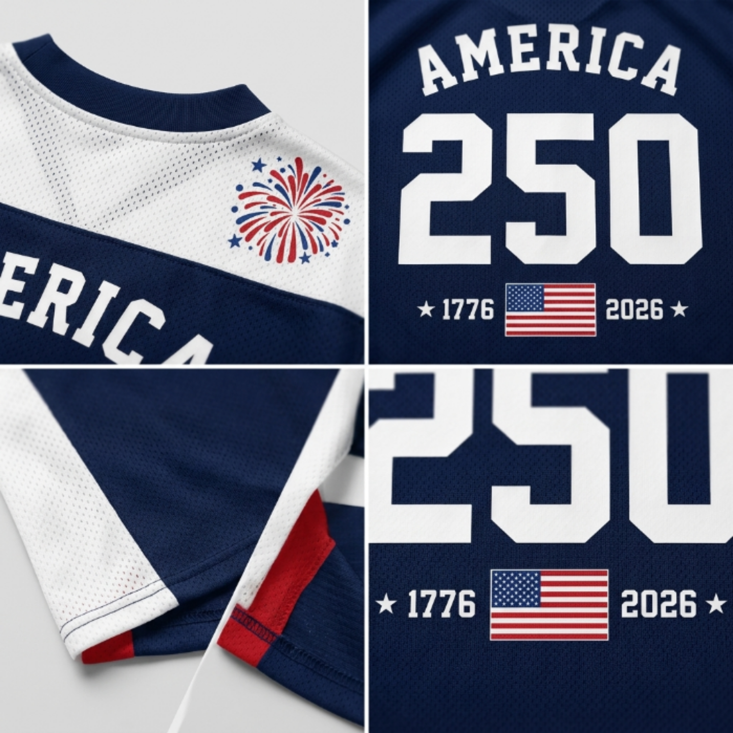 Chaotic Club 250 Years of Freedom USA 1776 -2026 Mesh Jersey