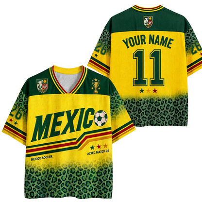 ChaoticClub Mexico Soccer Jersey Leopard Mesh Jersey