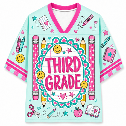 ChaoticClub Striped School Pencil Gingham Mesh Jersey