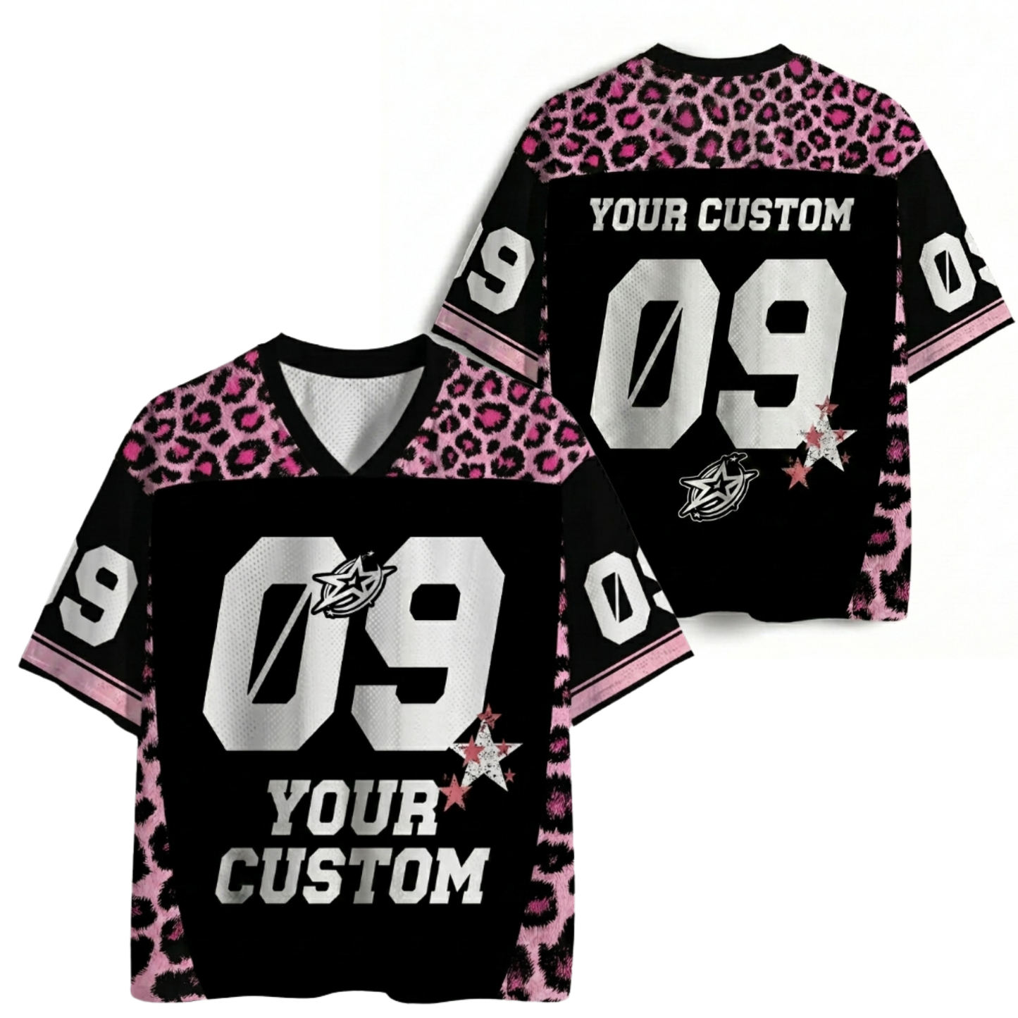 ChaoticClub Personalized Leopard Stars Mesh Jersey