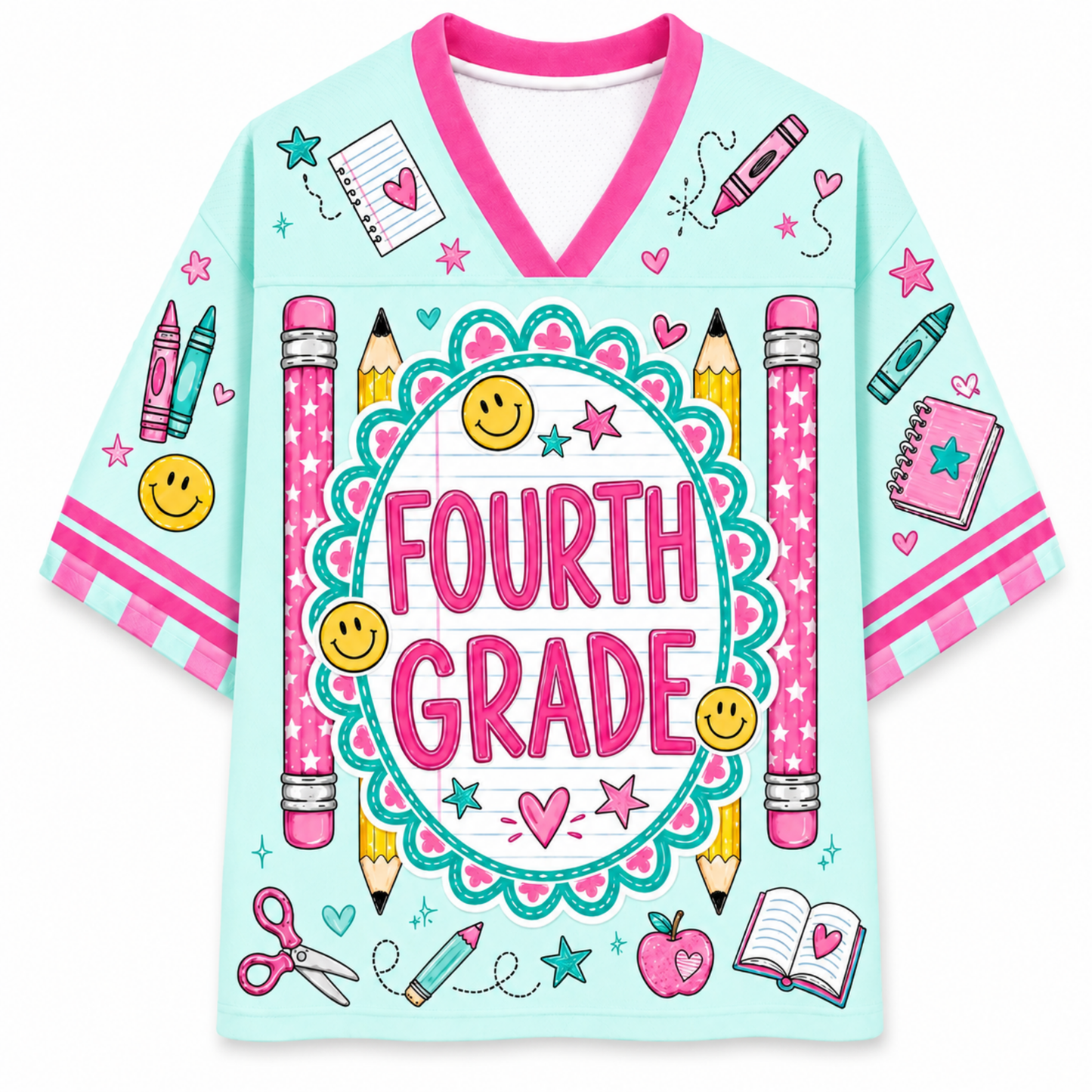 ChaoticClub Striped School Pencil Gingham Mesh Jersey