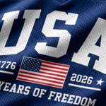 Chaotic Club 250 Years of Freedom USA 1776 -2026 Mesh Jersey