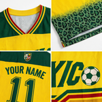 ChaoticClub Mexico Soccer Jersey Leopard Mesh Jersey