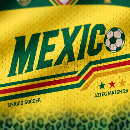 ChaoticClub Mexico Soccer Jersey Leopard Mesh Jersey