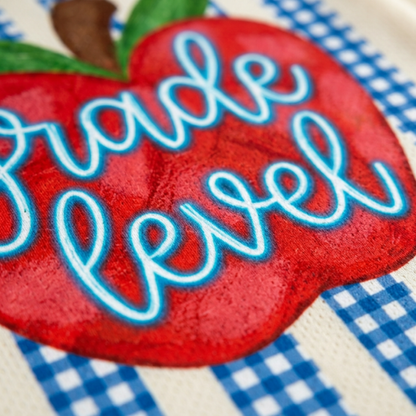 ChaoticClub Striped Teacher Apple Teach Love Mesh Jersey