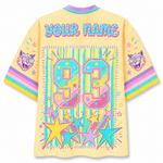 Chaotic Club Mascot Neon Striped School Pride Game Day Mesh Jersey