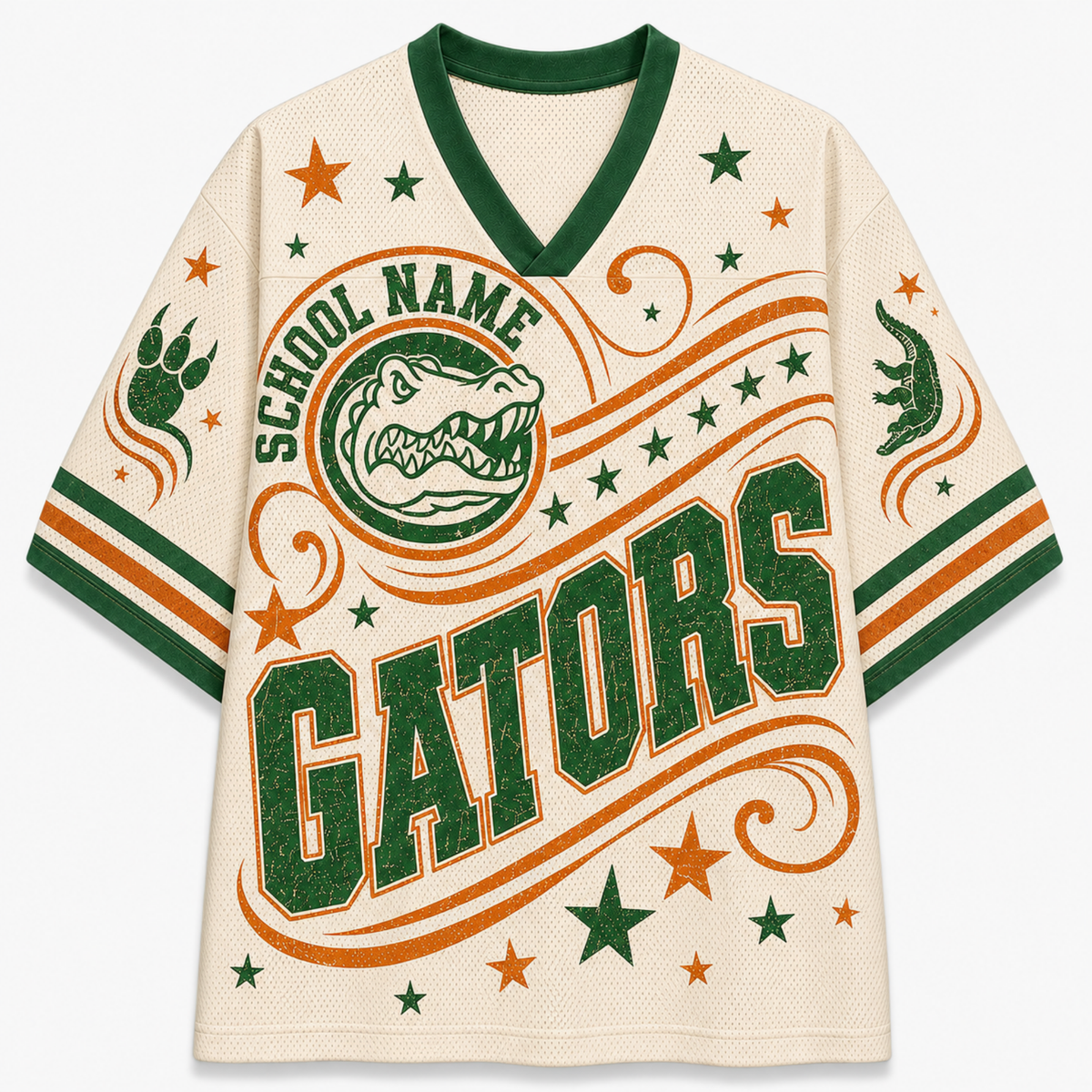 Chaotic Club Mascot Vintage Swirl Game Day Sports Mesh Jersey