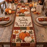 Chaotic Club Personalized Thanksgiving Quilt Table Runner