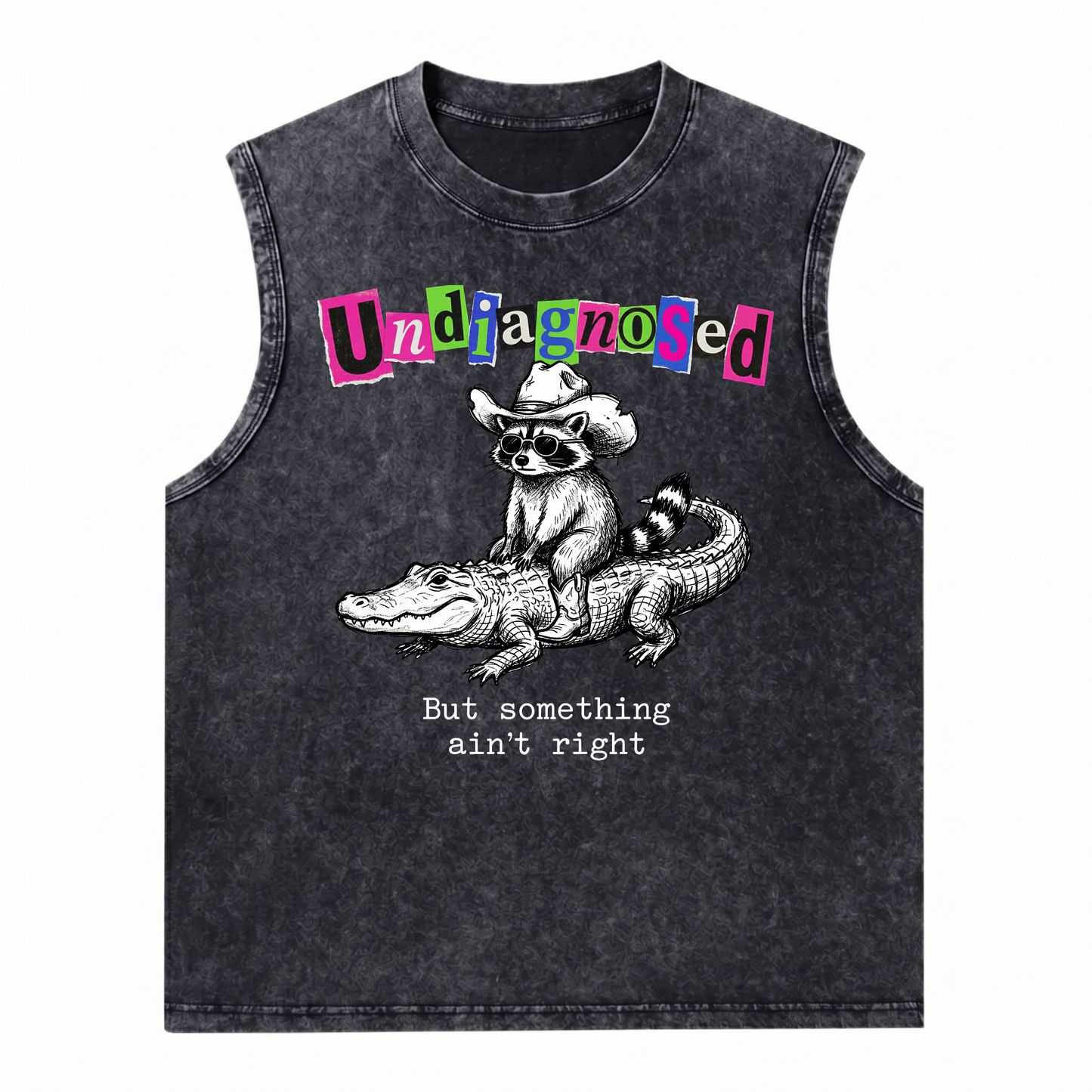 ChaoticClub Undiagnosed Racoon Crocodile Wash Tanktop