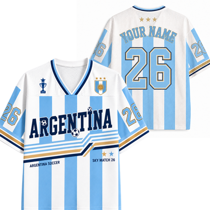 ChaoticClub Argentina Soccer Personalized Mesh Jersey