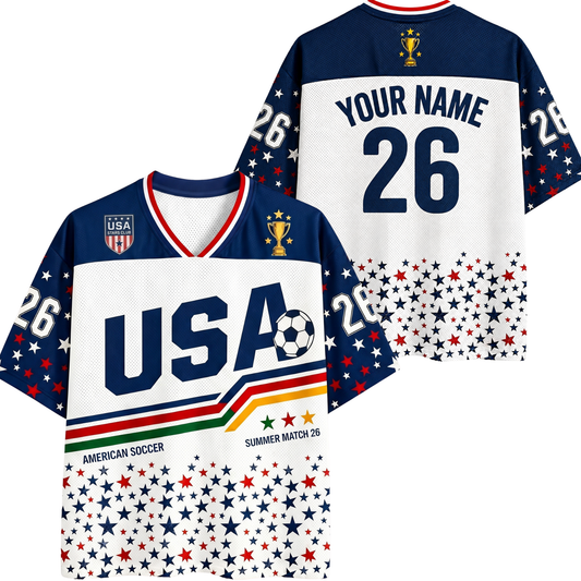 ChaoticClub United States Soccer Stars Stripes Mesh Jersey