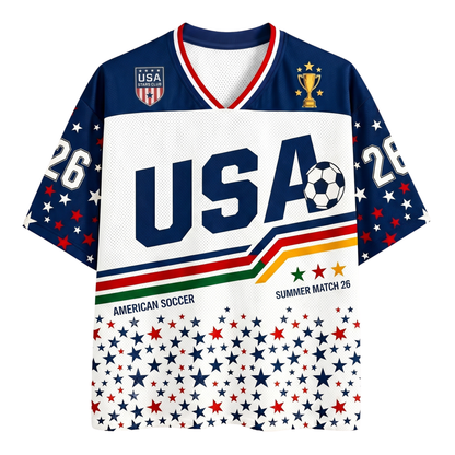 ChaoticClub United States Soccer Stars Stripes Mesh Jersey