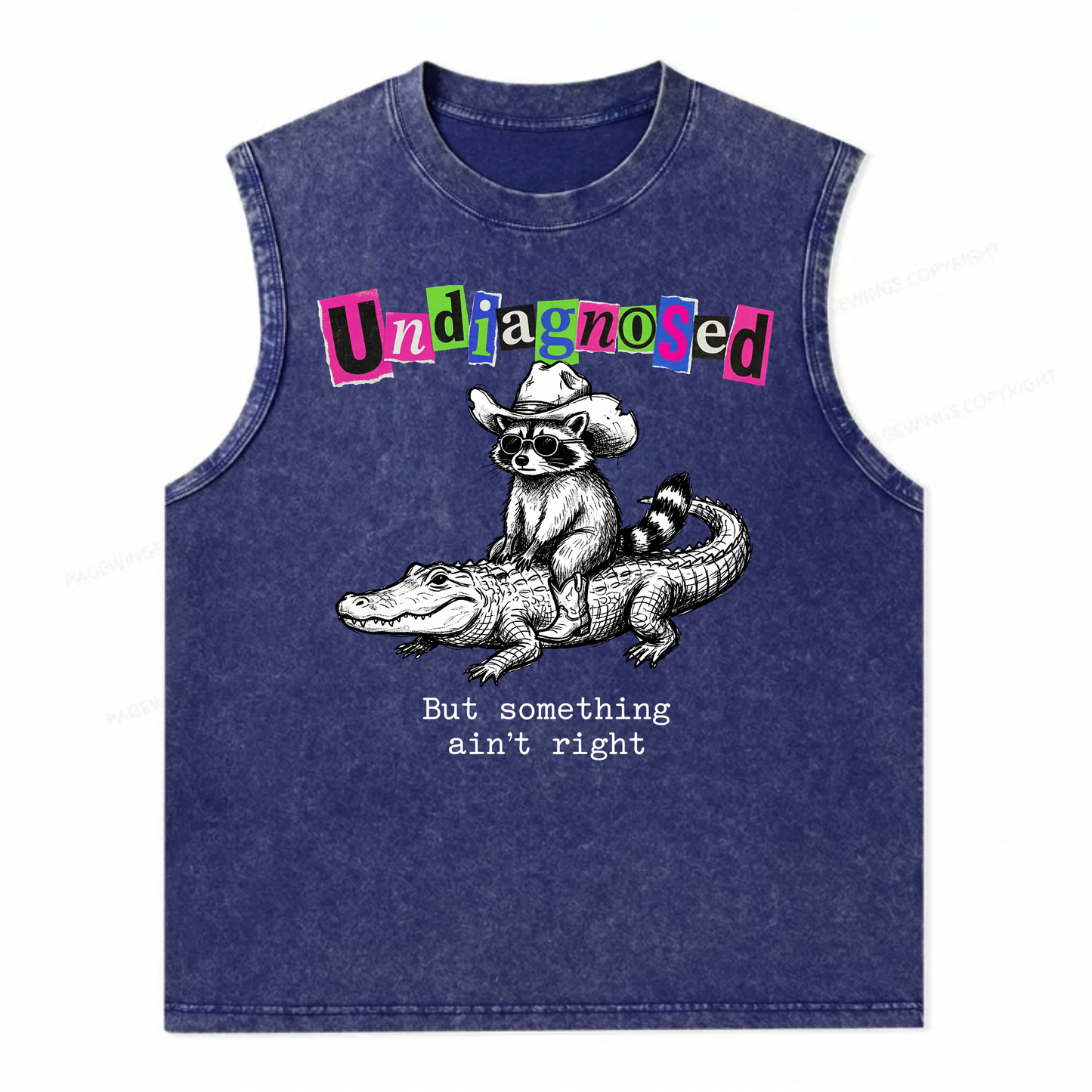ChaoticClub Undiagnosed Racoon Crocodile Wash Tanktop