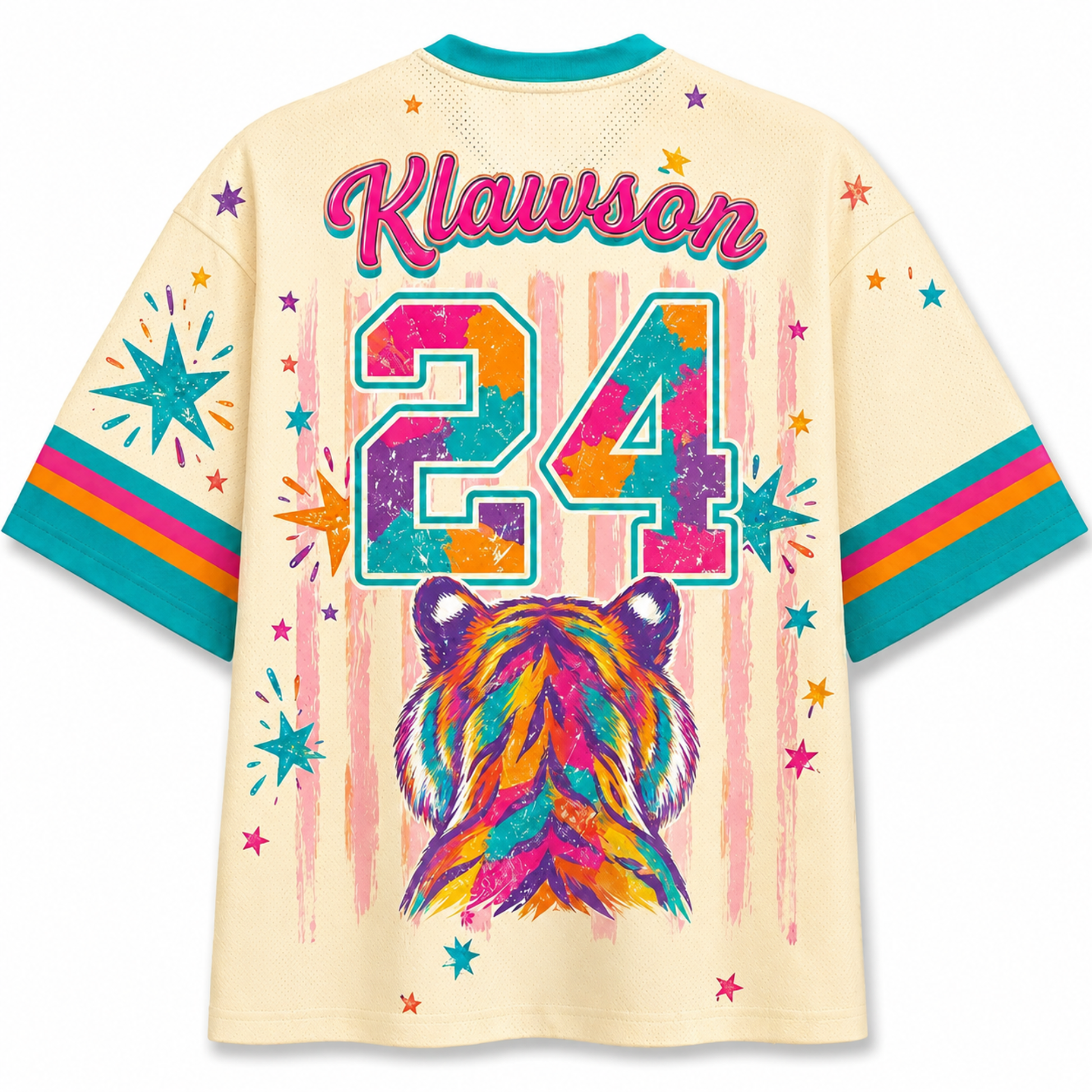 ChaoticcClub Tiger Stars Mascot Mesh Jersey - Lifestyle On Model