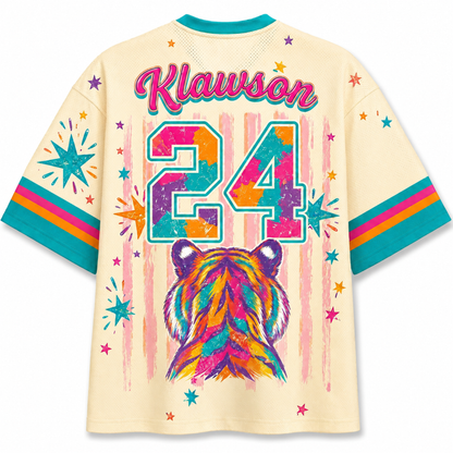 ChaoticcClub Tiger Stars Mascot Mesh Jersey - Lifestyle On Model