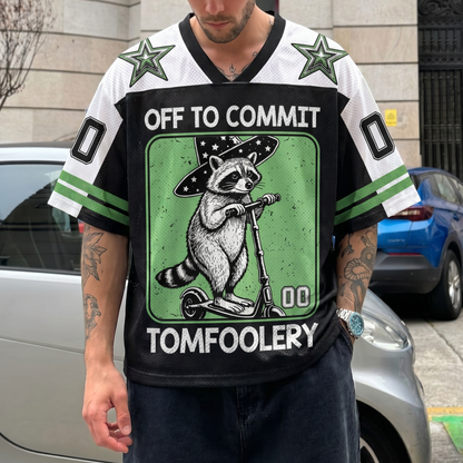ChaoticClub Off To Commit Tomfoolery Raccoon Mesh Jersey