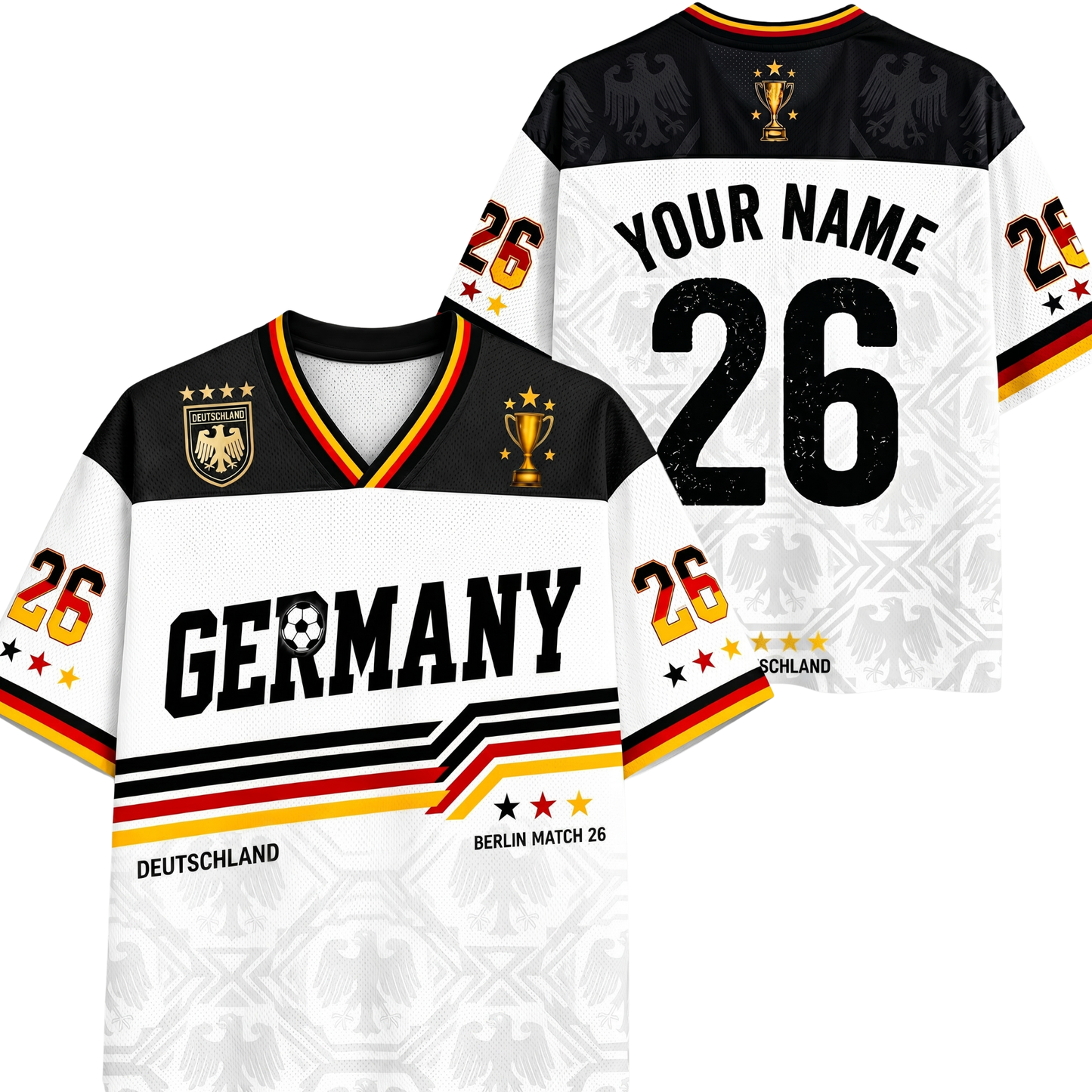 ChaoticClub Germany Soccer Jersey Mesh Jersey