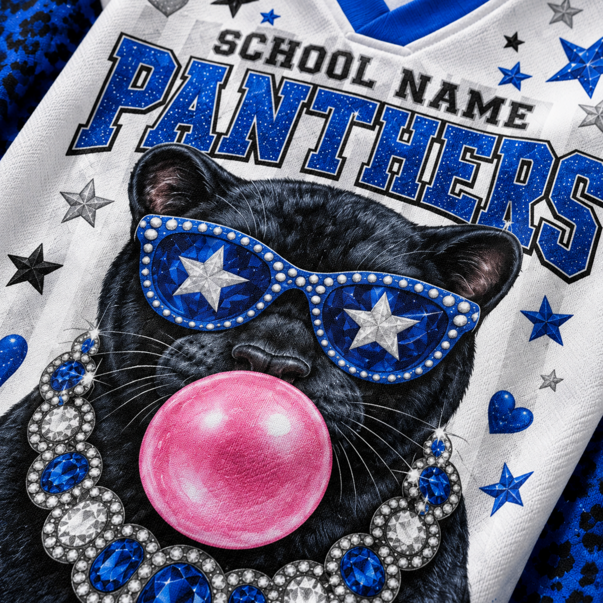 Chaotic Club Mascot Bubblegum Game Day Long Sleeve Mesh Jersey