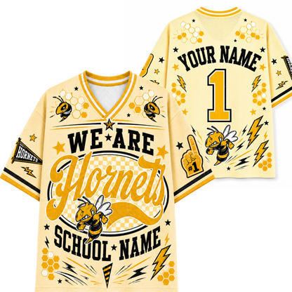 Chaotic Club School Mascot Football Baseball Hockey Varsity Letters Mesh Jersey