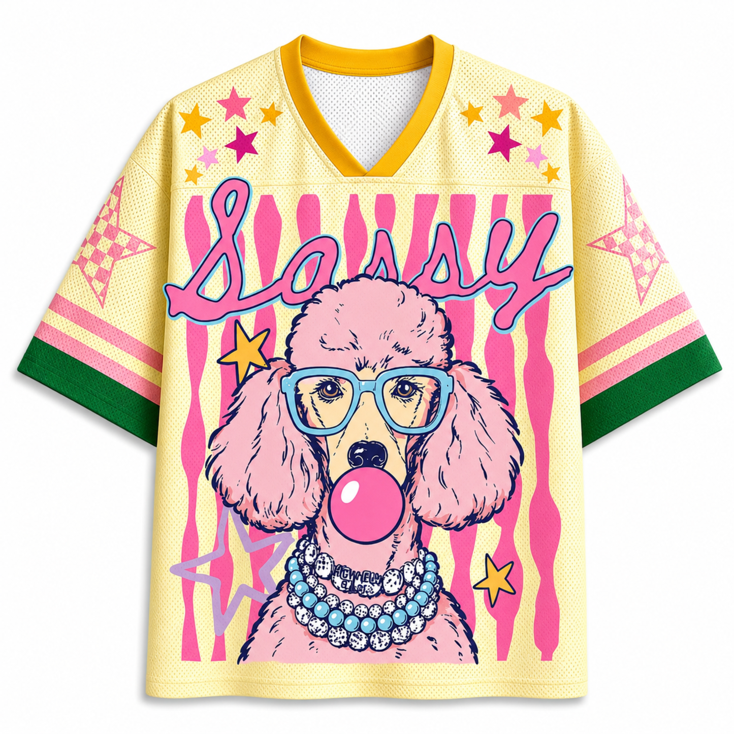ChaoticClub Striped Summer Dog Mesh Jersey
