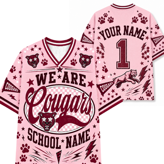 Chaotic Club School Mascot Football Baseball Hockey Varsity Letters Mesh Jersey