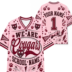 Chaotic Club School Mascot Football Baseball Hockey Varsity Letters Mesh Jersey