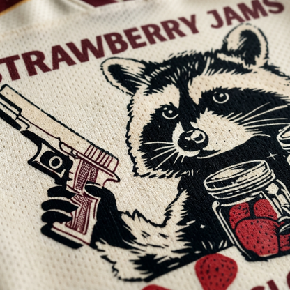 ChaoticClub Strawberry Jams Glock Raccoon Mesh Jersey
