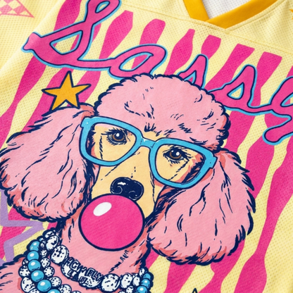 ChaoticClub Striped Summer Dog Mesh Jersey
