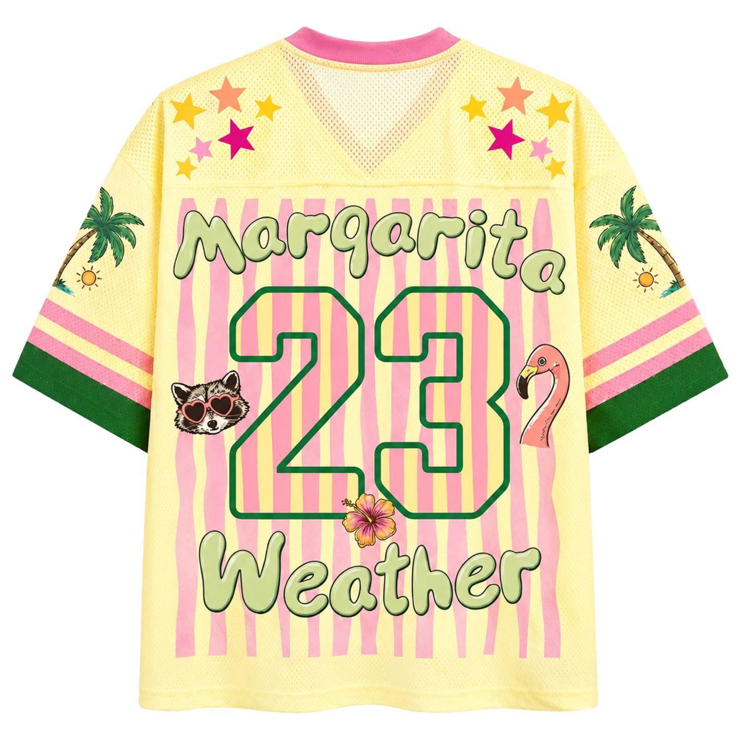 ChaoticClub Striped Raccoon Margarita Mesh Jersey