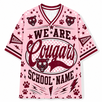 Chaotic Club School Mascot Football Baseball Hockey Varsity Letters Mesh Jersey